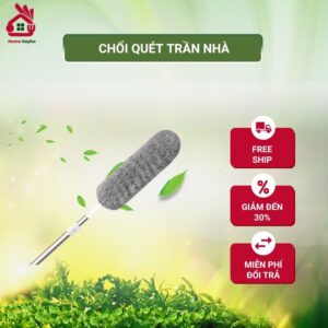 Chổi quét trần nhà đa năng thép dẻo, dễ uốn cong phù hợp mọi ngóc ngách Home Hayho