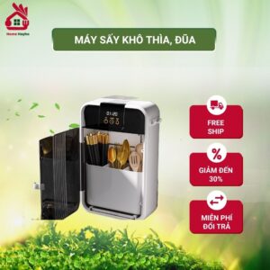 Máy sấy khô khử trùng đũa thìa Home Hayho bằng tia UV diệt khuẩn, Máy khử trùng đồ dùng nhà bếp ngăn nấm mốc Home Hayho