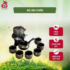 Bộ ấm chén pha trà cối xoay gió Home Hayho
