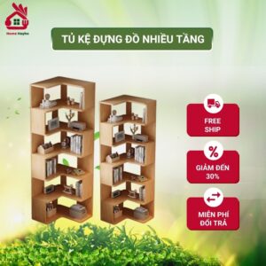 Kệ góc tường HomeHayho- Tủ kệ đựng đồ nhiều tầng