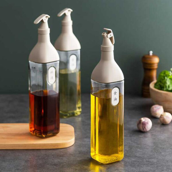 Bình thủy tinh đựng dầu ăn, nước mắm, xì dầu thông minh HomeHayho - Hình ảnh 5