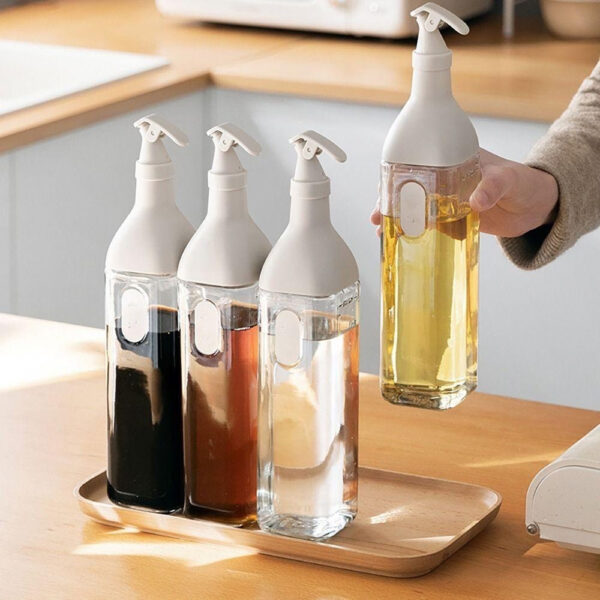 Bình thủy tinh đựng dầu ăn, nước mắm, xì dầu thông minh HomeHayho - Hình ảnh 6