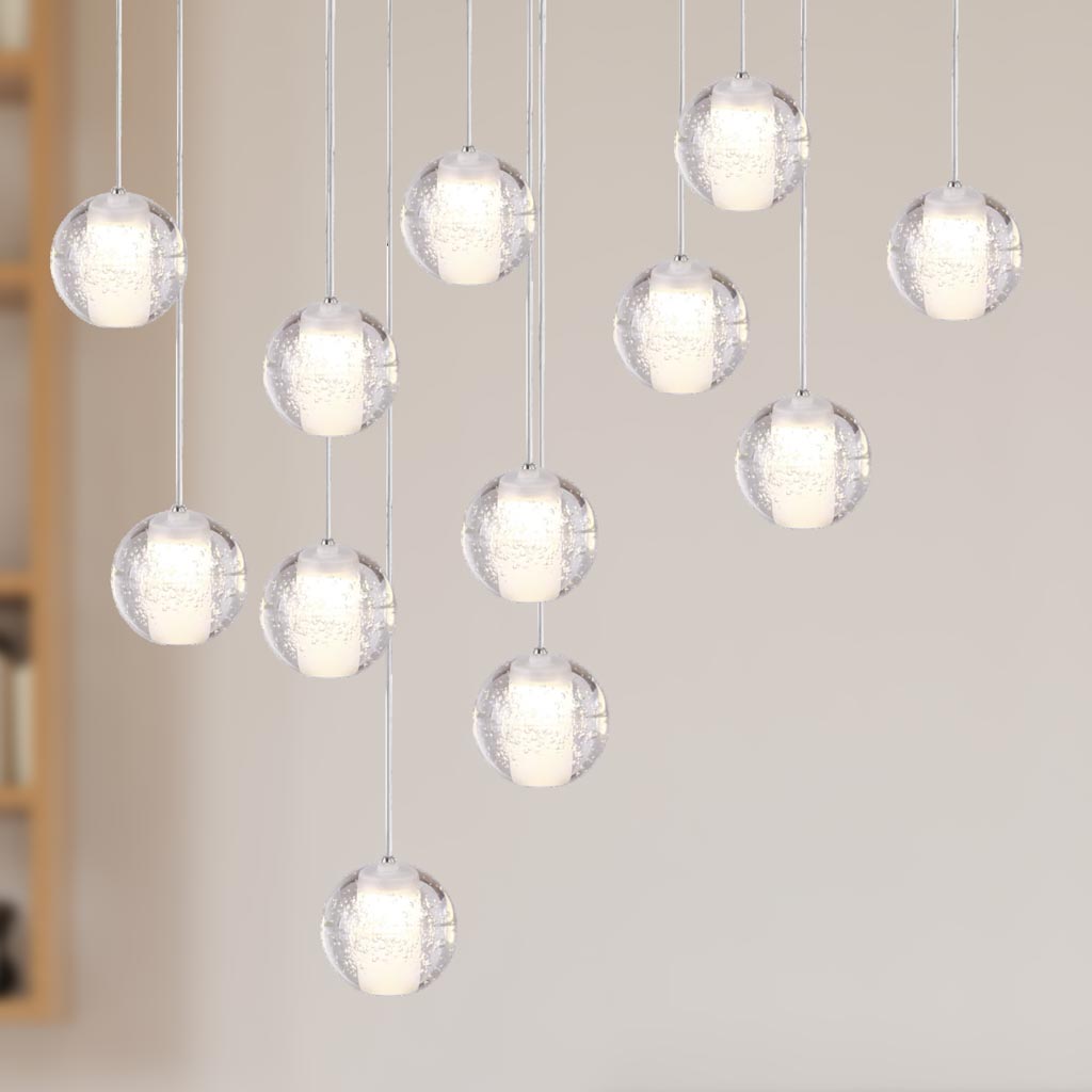 Đèn thả hình giọt nước thủy tinh