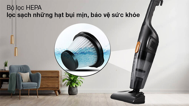Máy hút bụi có bộ lọc HEPA và công nghệ hút lốc xoáy