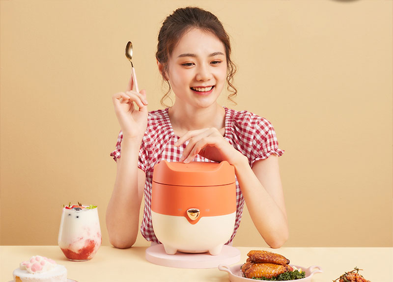Nồi cơm mini giá rẻ, phù hợp với sinh viên.