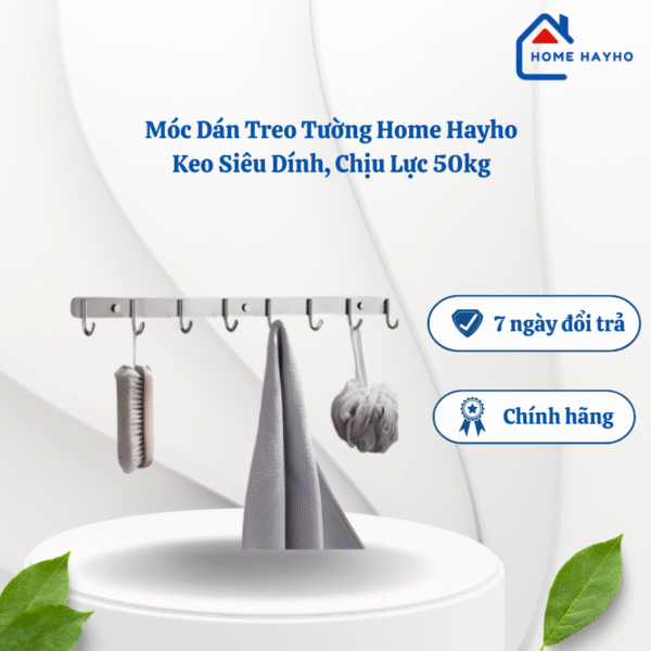 Móc Dán Treo Tường Home Hayho  Keo Siêu Dính, Chịu Lực 50kg
