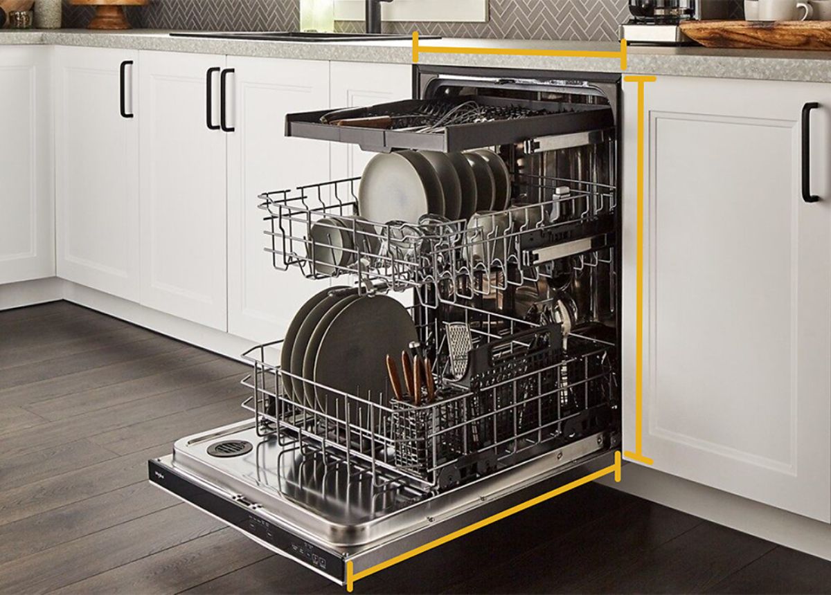 Kích thước máy rửa bát phổ biến